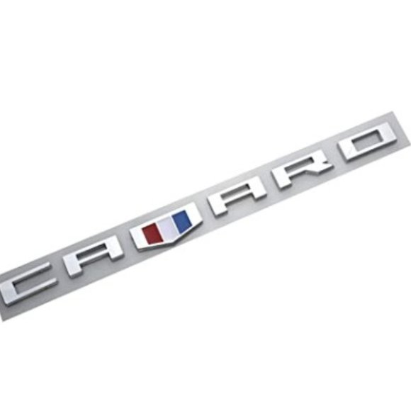 Chrome Blue White OEM Chevrolet Camaro Trunk Decal Emblem Badge Rs Ss Zl1 Z2… - Picture 1 of 6